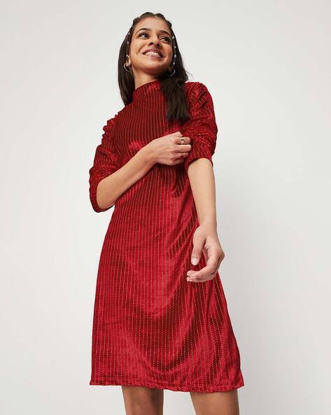 Striped A-Line Dress