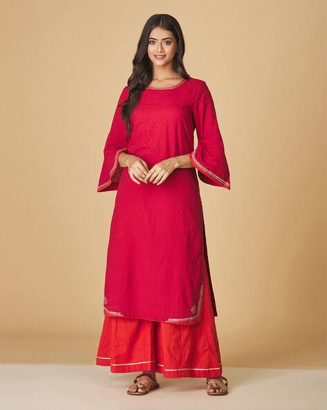 Buy Red Kurta Suit Sets for Women by Fabindia Online