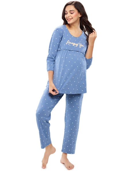 Buy Blue Night & Lounge Wear for Women by ZEYO Online | Ajio.com