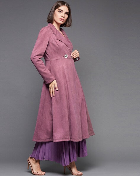 Long Coat with Button Closure