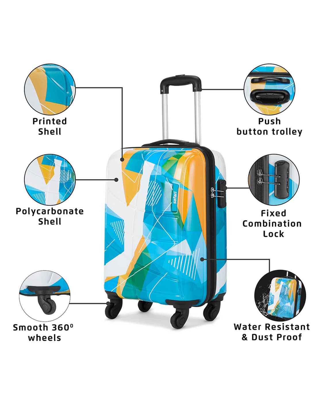 Buy Multicoloured Luggage Trolley Bags for Men by SAFARI Online