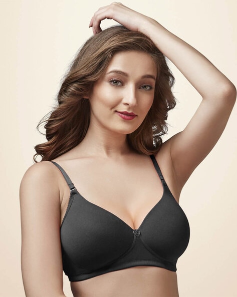 Buy Trylo-Oh-so-pretty you! Black Non Wired Non Padded Plunge Bra