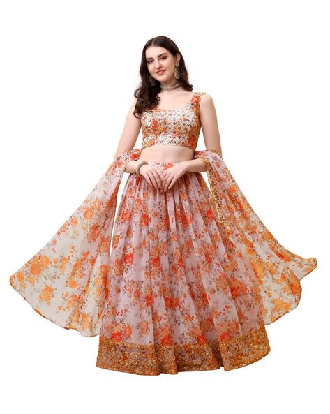 Buy online Floral Printed Lehenga Choli With Dupatta from ethnic wear for  Women by Scakhi for ₹10679 at 62% off | 2024 Limeroad.com