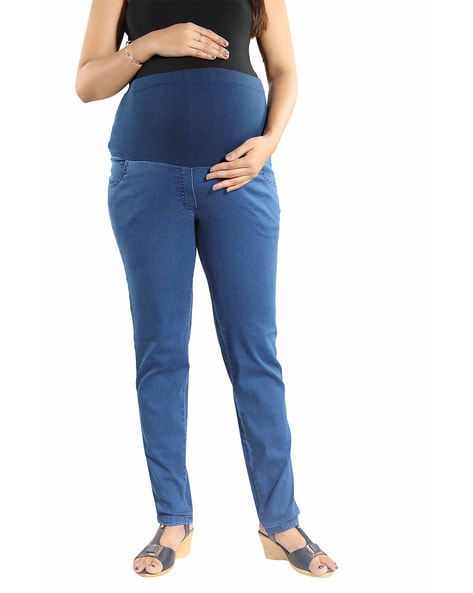 Buy Maternity Jeans- Wide Leg - Blue