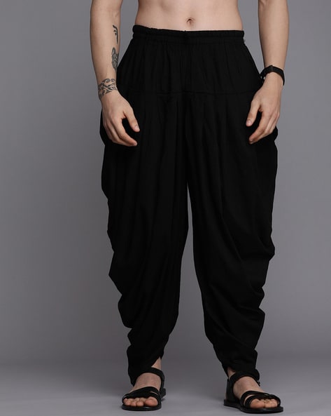Royal Kurta Solid Dupion Silk Men Harem Pants - Buy BlackL Royal Kurta  Solid Dupion Silk Men Harem Pants Online at Best Prices in India |  Flipkart.com