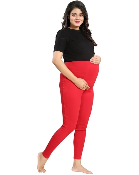 Buy Chic Basic Maternity Leggings in Light Grey - 100% Cotton Online India,  Best Prices, COD - Clovia - LB0195P01