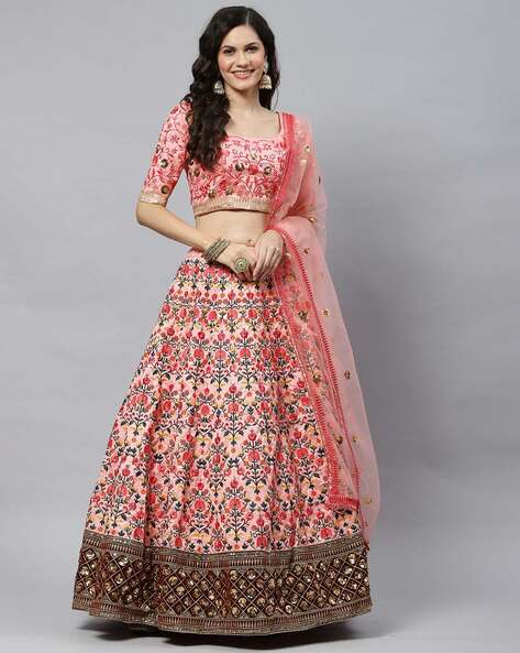 White Lehenga Choli/ Peacock Lehenga Choli/ Design Lehenga/