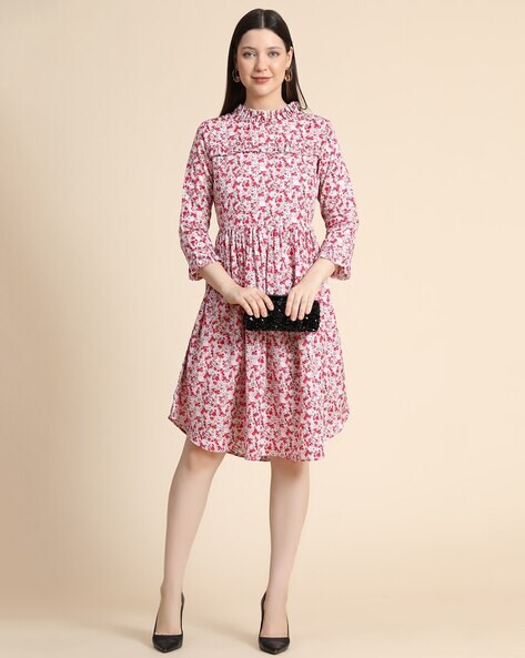 Kate Spade Peter Pan Collar Floral Fit and Flare Dress