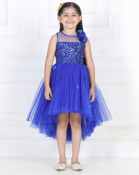 Sky blue Net Kids Designer Frock, 1 Year at Rs 2500 in Jaipur | ID:  24827649230