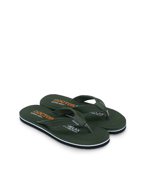 Buy Olive Flip Flop Slippers for Women by Doctor Extra Soft