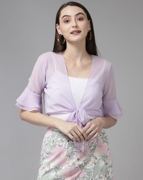 Buy Purple Shrugs Jackets for Women by AARIKA GIRLS ETHNIC