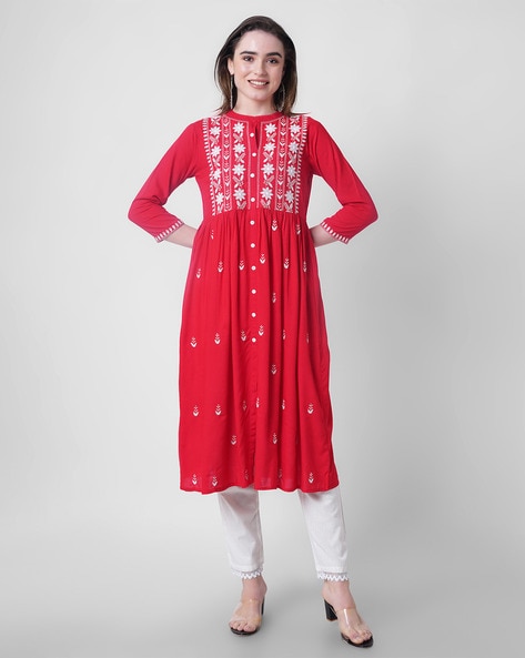 Red clearance colour kurtis