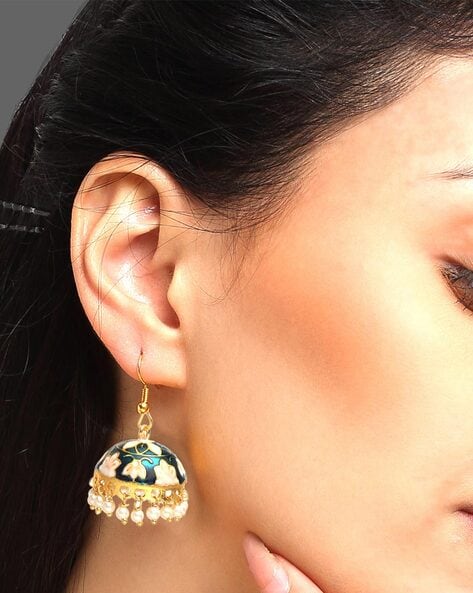 Buy Sona Moti 3 layer Jhumkas, artificial gold jewellery online – Attrangi