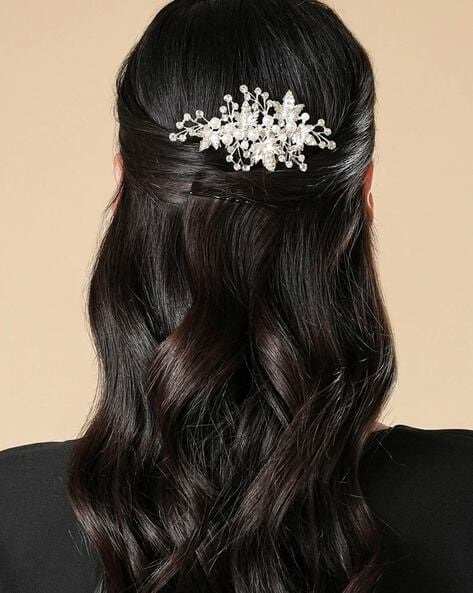 Glittering crystal stone hair clip hair slides satin rhinestone hair bands  - Walmart.com