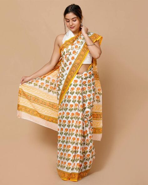 Buy Grey Sarees for Women by Indethnic Online | Ajio.com