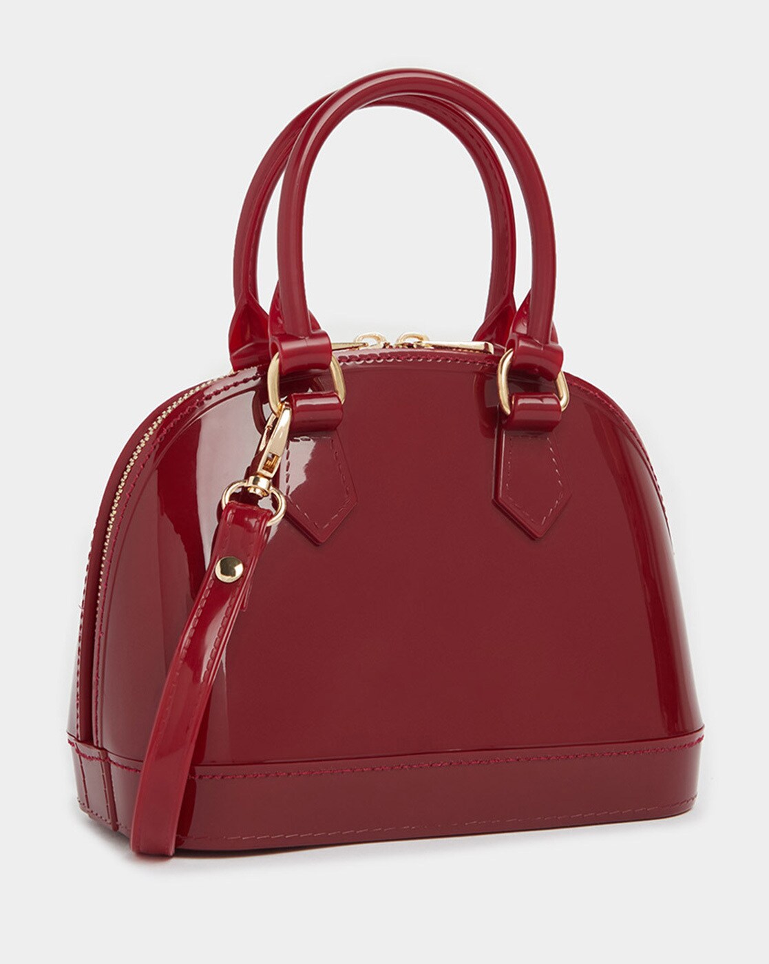 Louis Vuitton Alma Vernis Bb Rose Indien Red Patent Leather