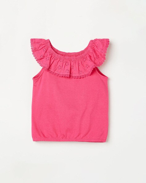 Buy Pink Tops & Tunics for Girls by LI'L TOMATOES Online