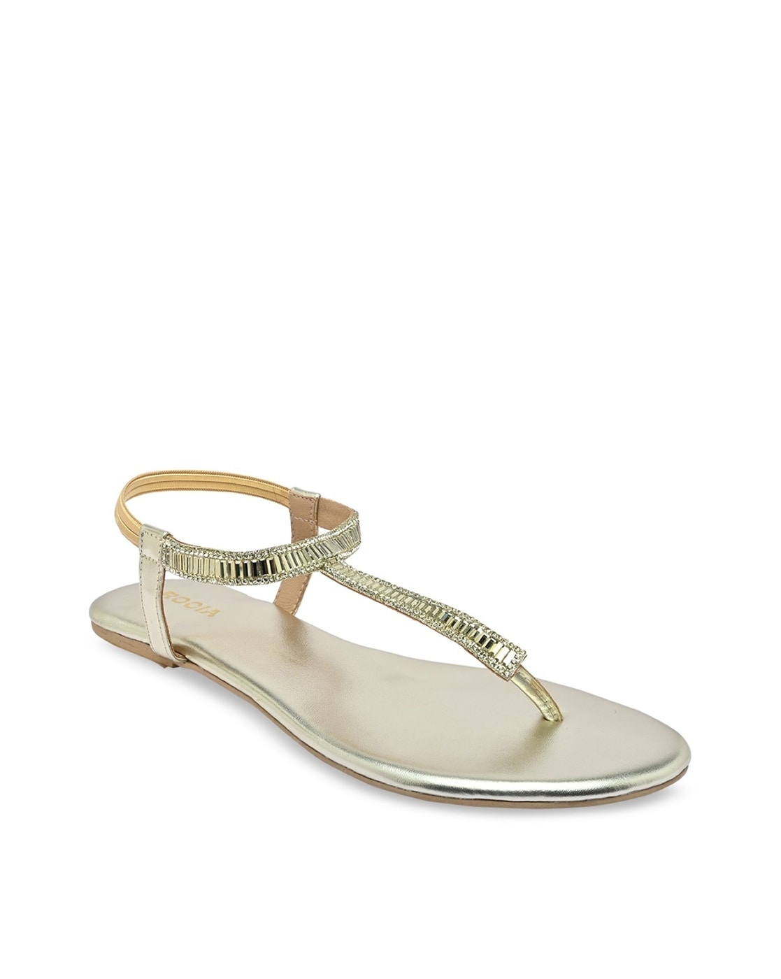 Buy Gold Flat Sandals for Women by ROCIA Online