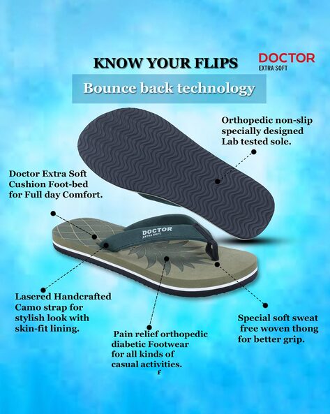 Buy Olive Flip Flop Slippers for Women by Doctor Extra Soft