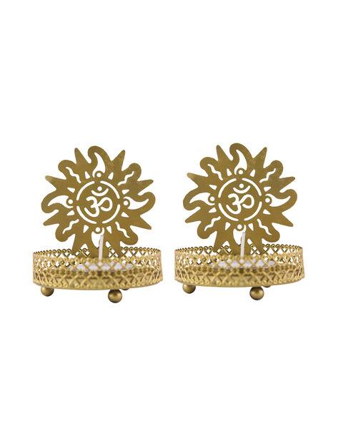 HOMESAKE Set of 2 Shadow OM Tea-Light Holders