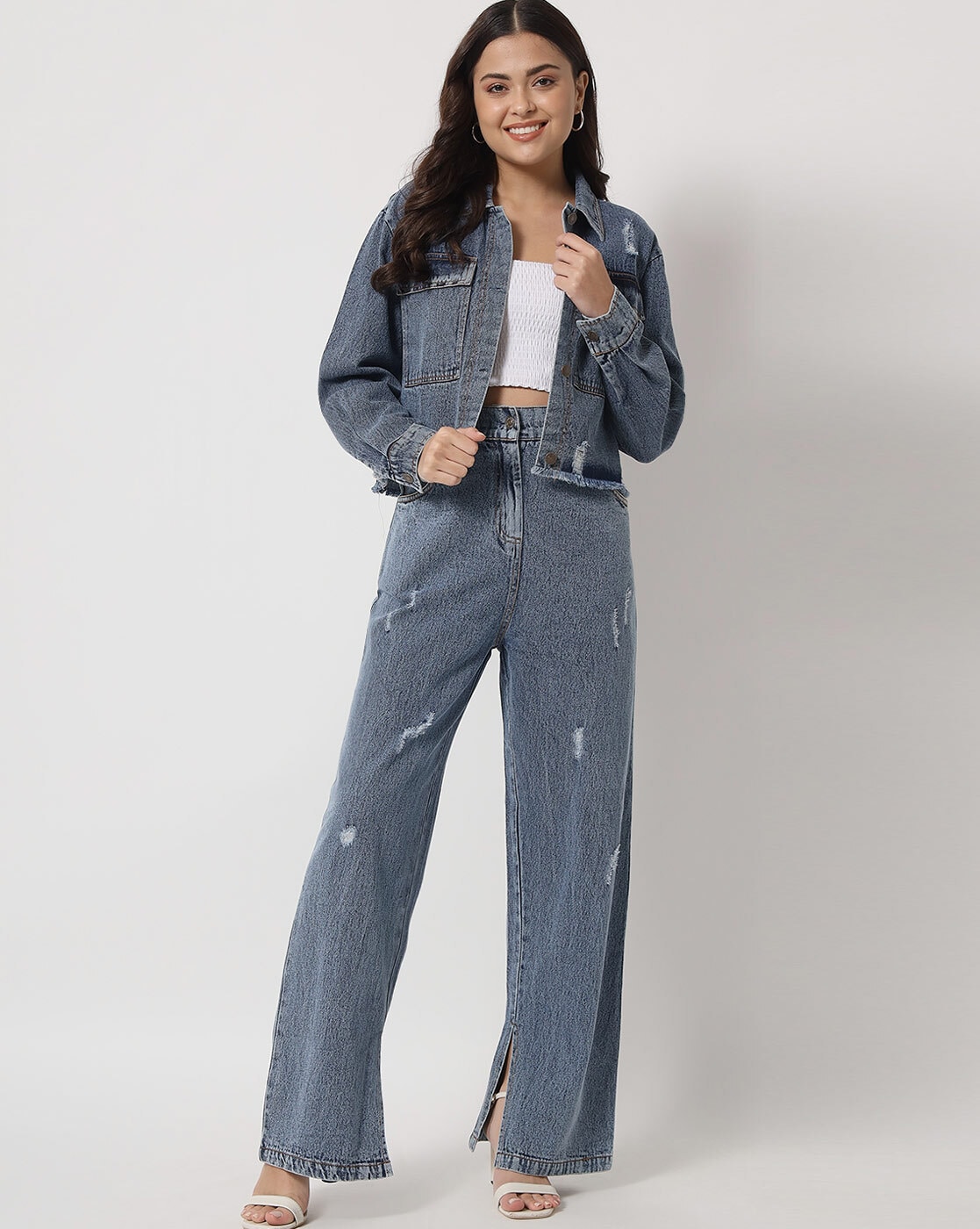 Womens Denim Jacket Jeans Stretch Jackets Khaki Plus Size 12 18 16 14 | eBay-vdbnhatranghotel.vn