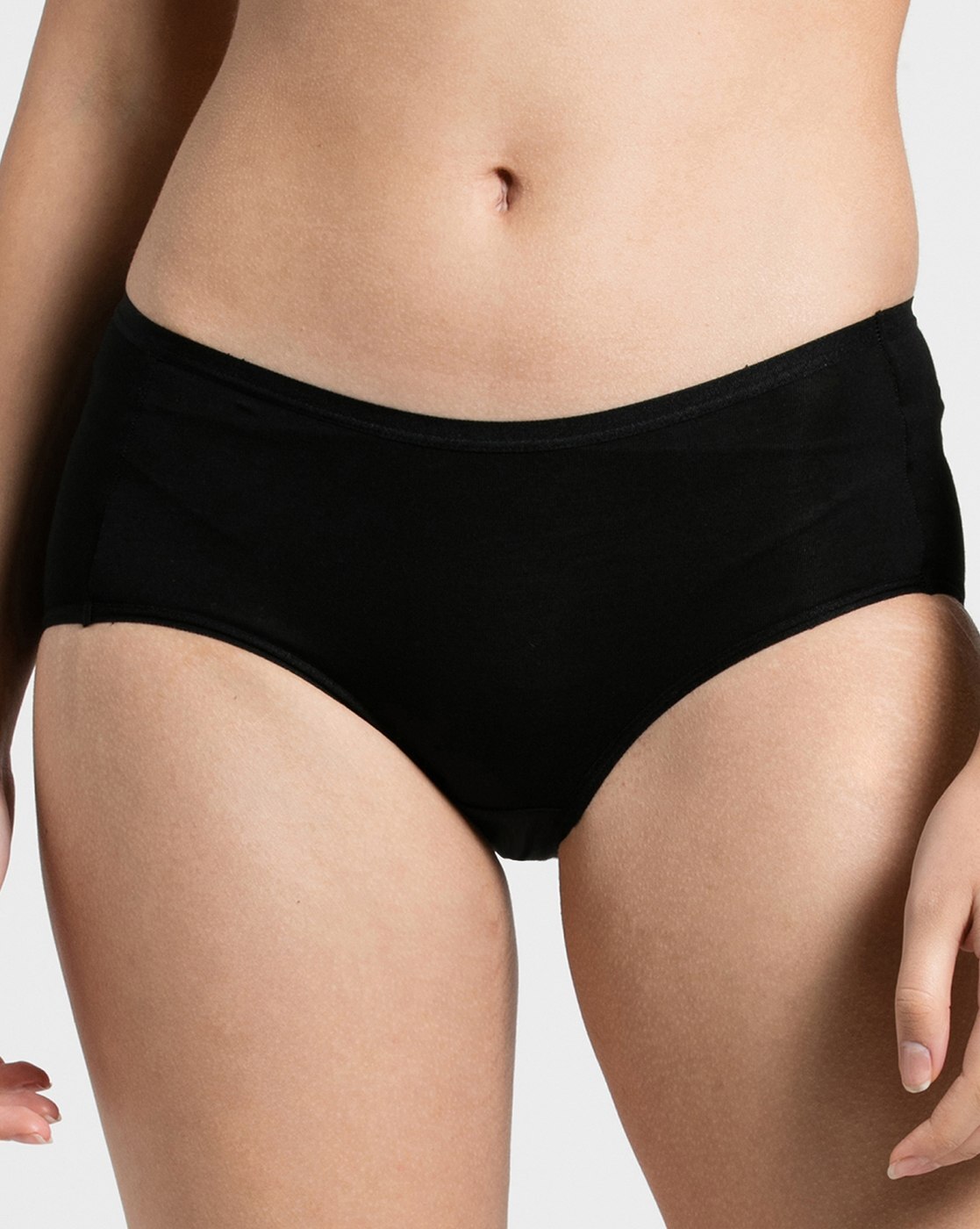 Buy Jockey Medium Rise Full Coverage Hipster Panty - Black at Rs.299 online