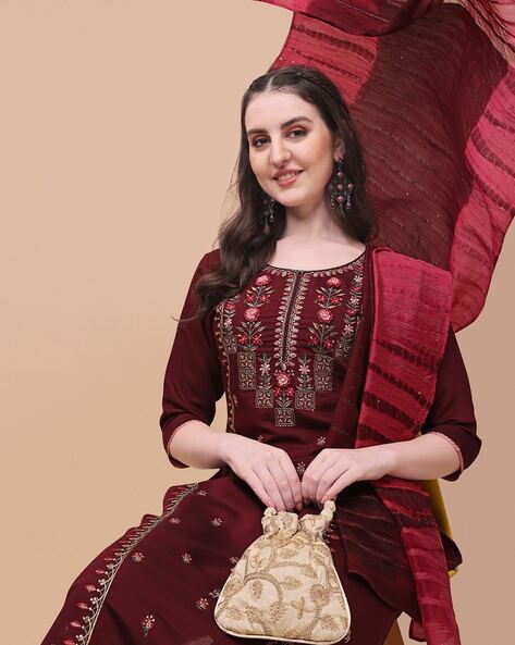 Look At Our Maroon Shirt Combination For Women | Buy Now – aksejahan