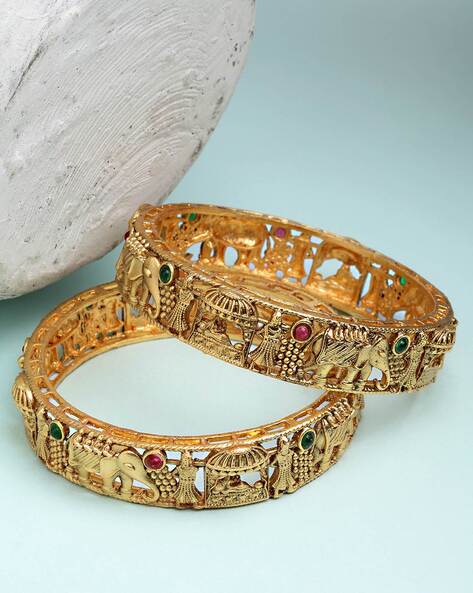 Beautiful Rajwadi Polish Round Shape Antique Designer Bracelet  Imitation  Jewellery Online  Artificial Jewelry Shopping for Womens