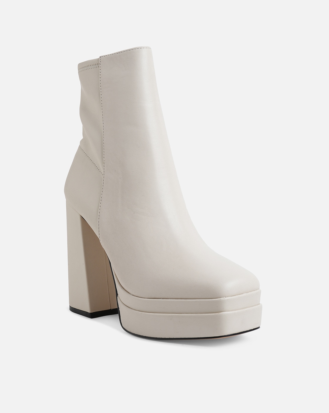NICOLETTE White Leather Pointed Toe Ankle Bootie | Women's Booties – Steve  Madden