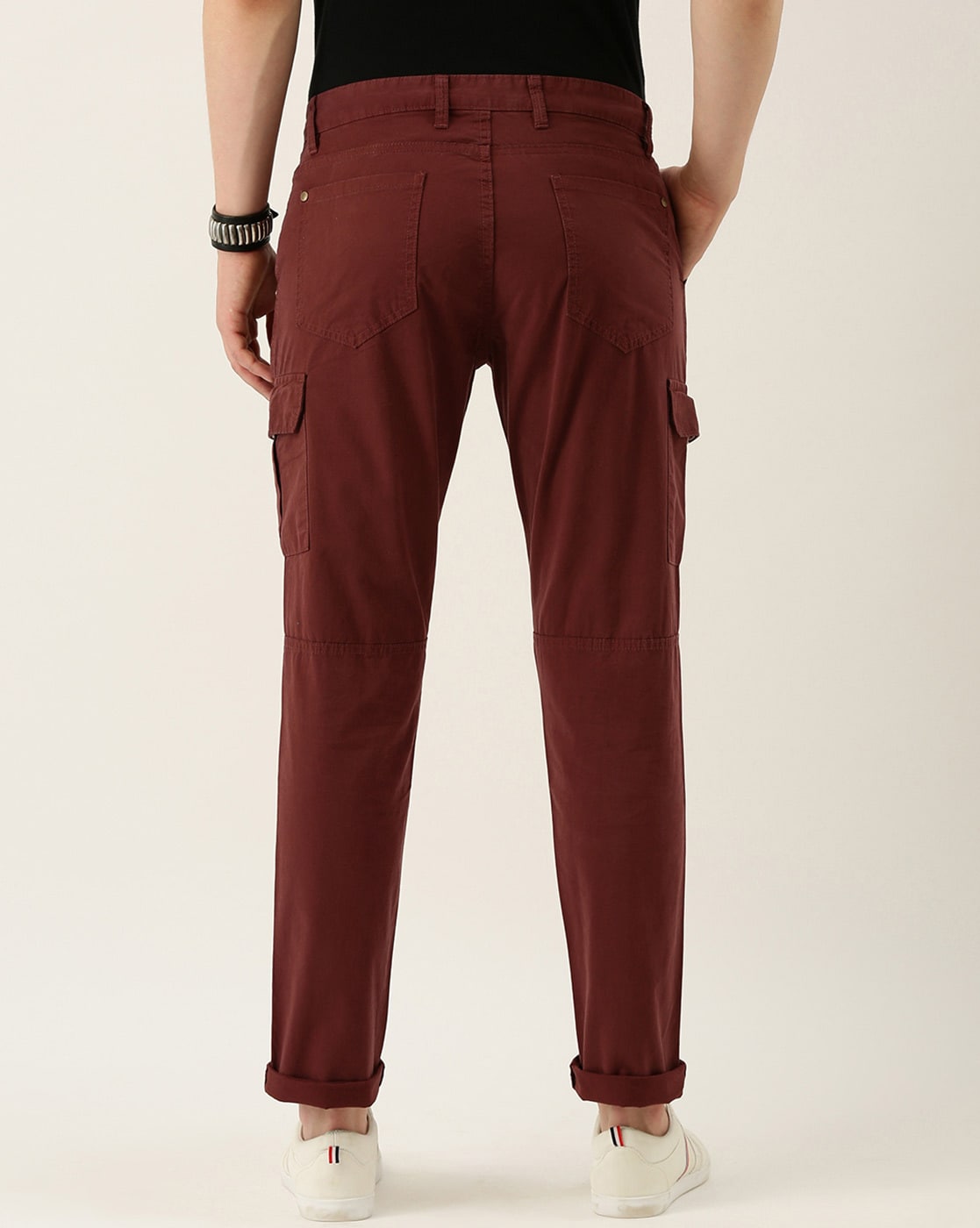Buy Maroon Super Slim Fit Knitted Stretch Jeans Online at Muftijeans