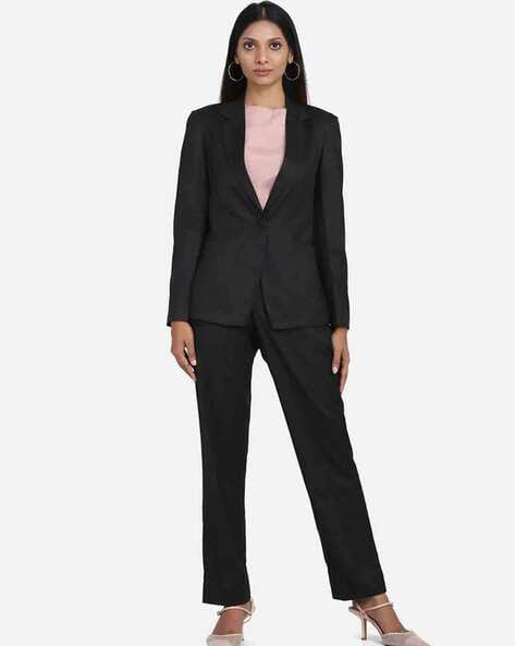 Buy Black Formal Pant Suit Set for Women Blazer Trousers Set Online in  India  Etsy