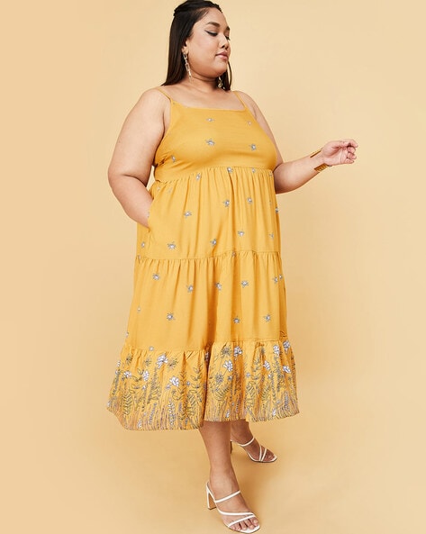 Torrid yellow best sale floral dress