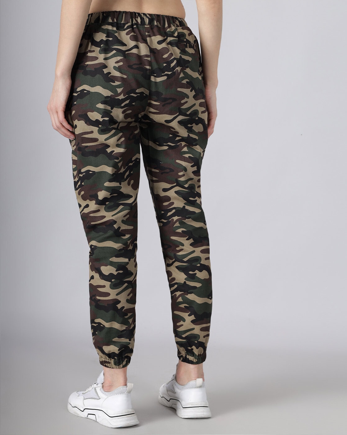 Women's Black and White Camo Paratrooper Pants