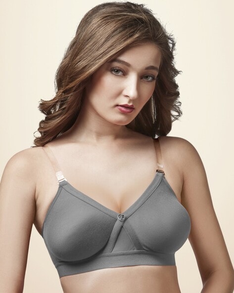 Buy Trylo Padded Non-Wired 3/4Th Coverage T-Shirt Bra - Black at Rs.495  online