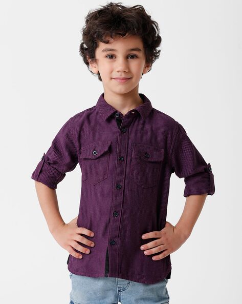 Purple shirts for deals boys