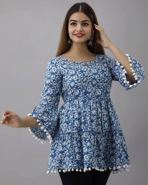 glamorous and gorgeous full high waisted short frock style topshirtblouse  design for girls  YouTube