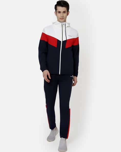Colourblock Zip-Front Hooded Jacket