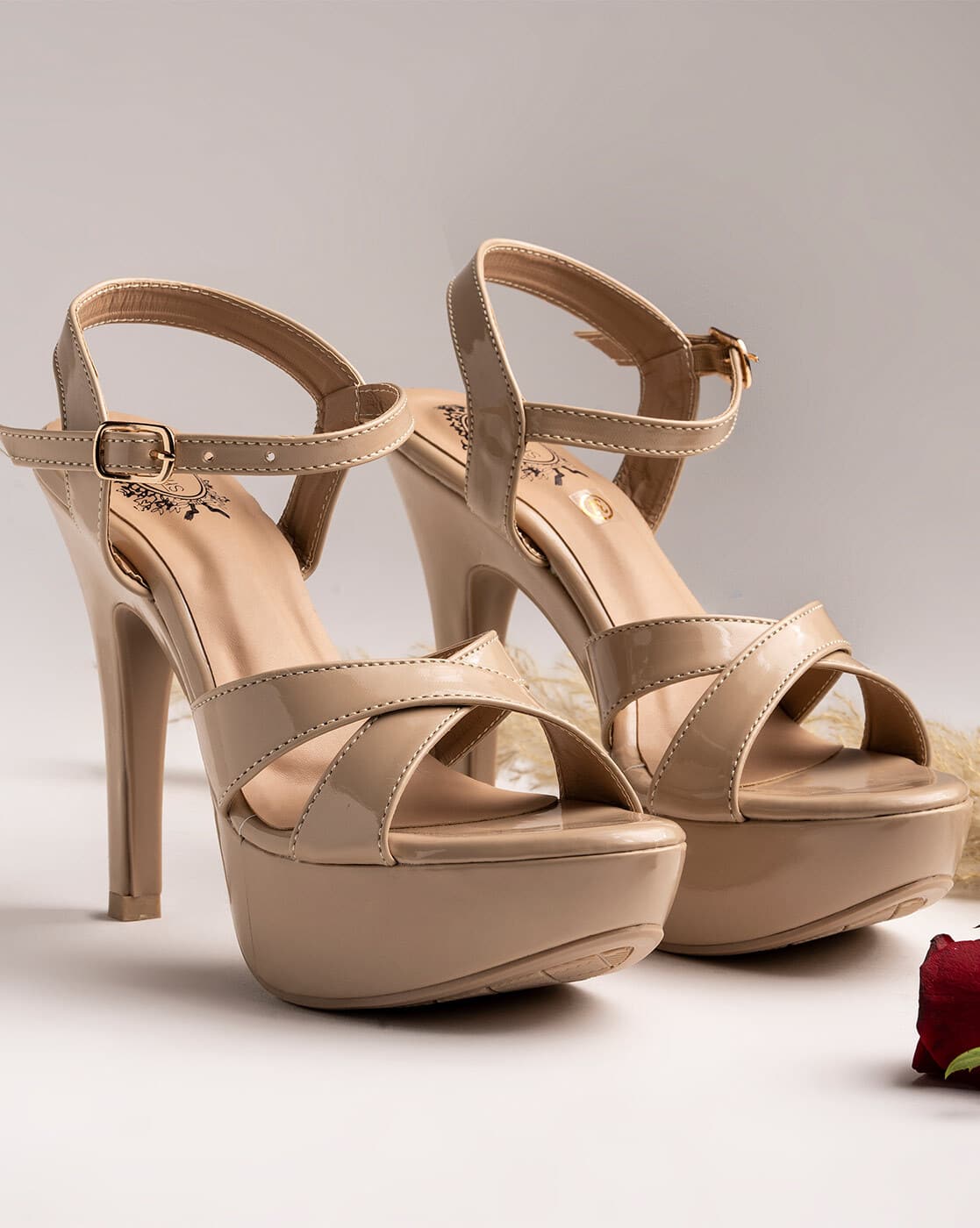 High Heel Brown Leather Platform Sandals Buy Brown Heeled Sandals