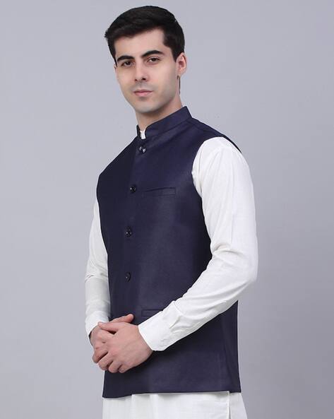 Nehru Jacket with Welt Pockets