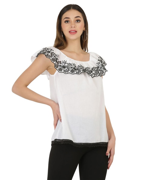 Buy White Tops for Women by SAAKAA Online