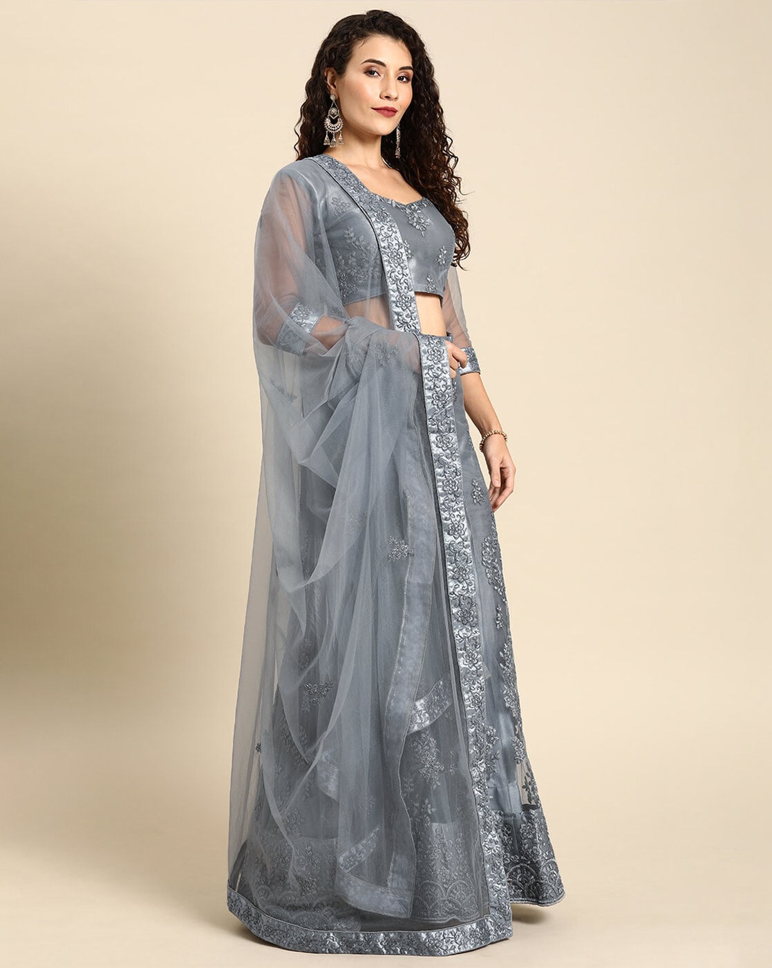 Buy Grey Lehenga Choli Sets for Women by AKS Online | Ajio.com