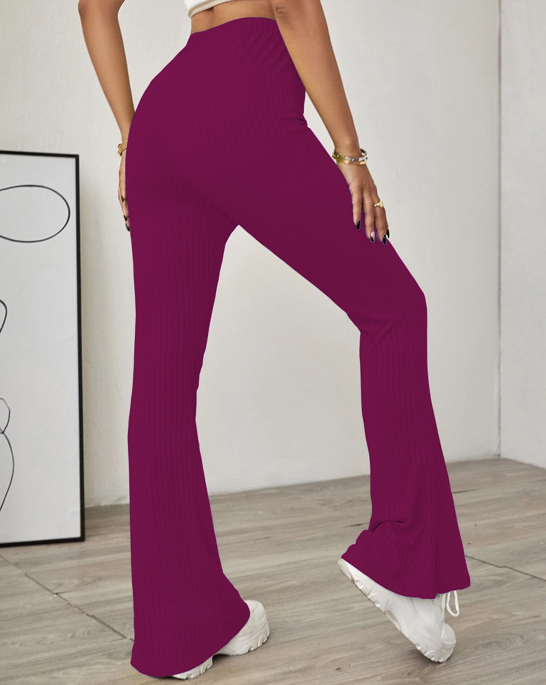 Buy Wine Trousers & Pants for Women by Sugathari Online