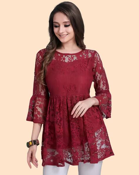 ZELZIS Lace Wrap Top