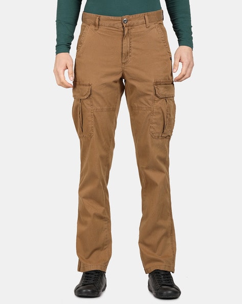Slim Fit Pure Cotton Ripstop Cargo Trousers