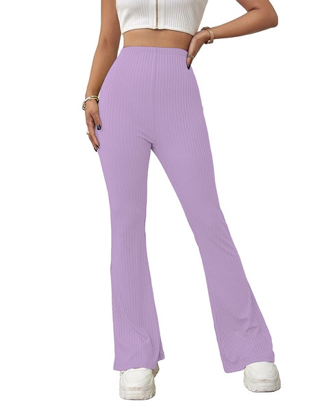 Ribbed Pants with Elasticated Waist