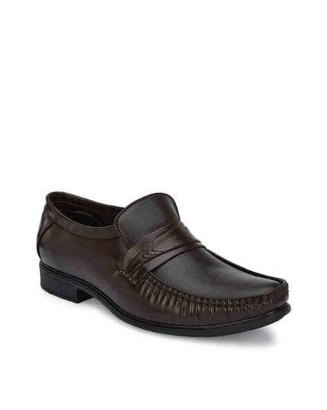 AZZARO BLACK Slip-On Styling Flat Heeled Formal Shoes