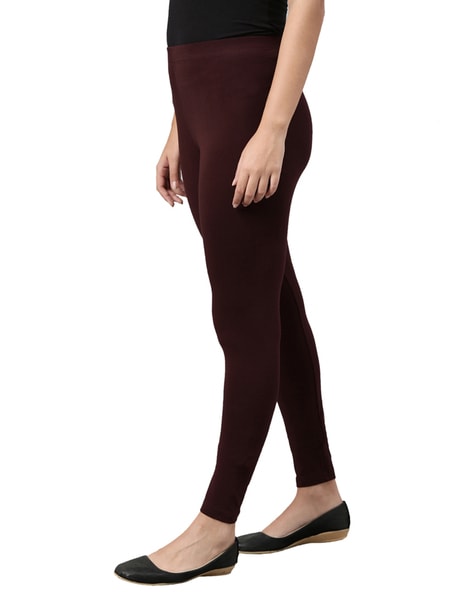 Women's Basic Essential Chic & Modern Pants Leggings Ankle-Length Pants  Club Stretchy Solid Colored PU Artificial Leather High Waist Skinny Wine  Red Black Dark Green color Dark Blue S M L XL