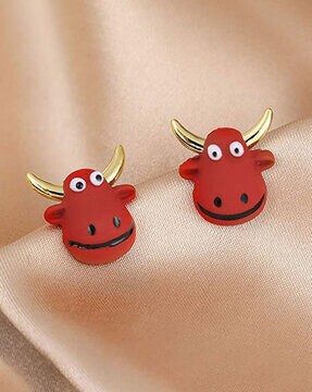 Red on sale bull earrings