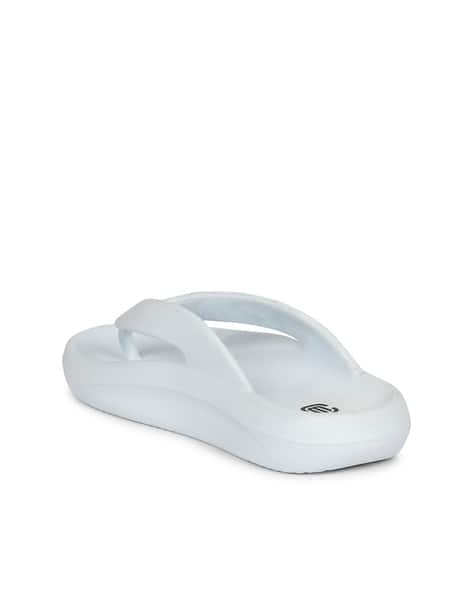 Thong-Strap Flip-Flops with Brand Print