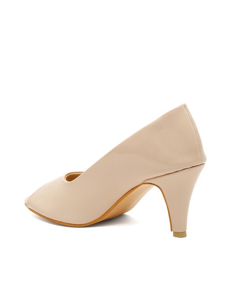 Buy Beige Heeled Shoes for Women by Flat n Heels Online